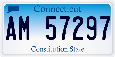 CT license plate AM57297