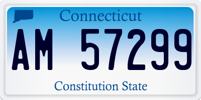 CT license plate AM57299