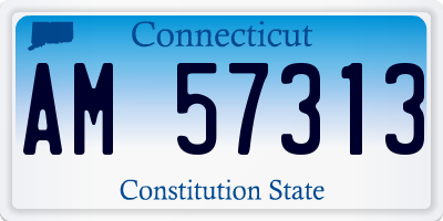 CT license plate AM57313