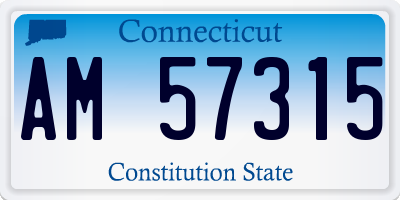 CT license plate AM57315