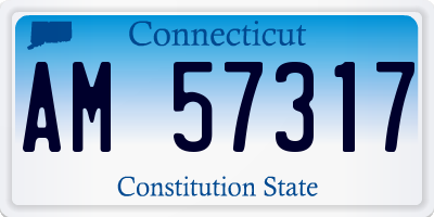 CT license plate AM57317
