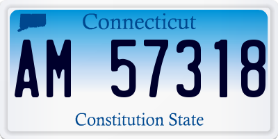 CT license plate AM57318