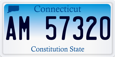 CT license plate AM57320