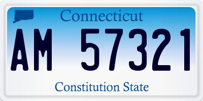 CT license plate AM57321