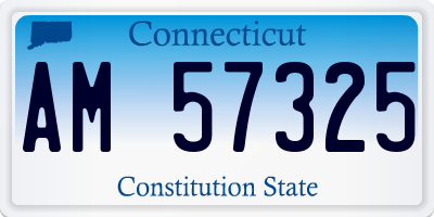 CT license plate AM57325