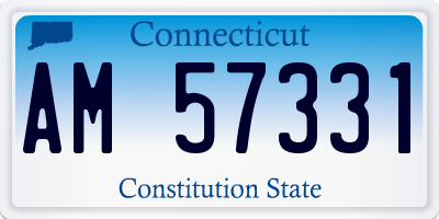CT license plate AM57331