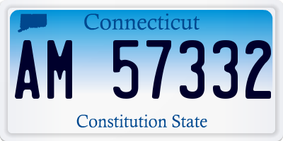 CT license plate AM57332
