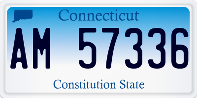 CT license plate AM57336