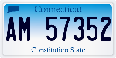 CT license plate AM57352
