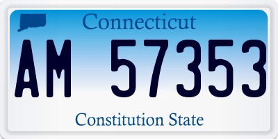 CT license plate AM57353