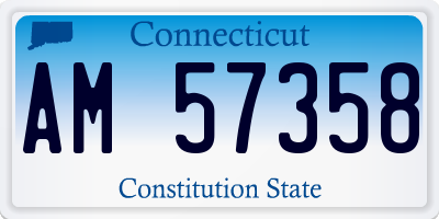 CT license plate AM57358