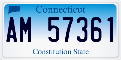 CT license plate AM57361