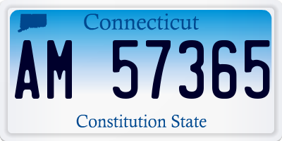 CT license plate AM57365