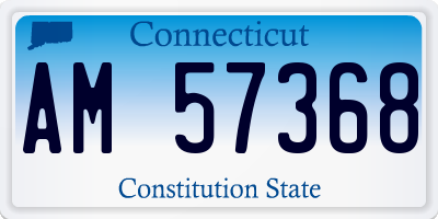 CT license plate AM57368