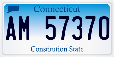 CT license plate AM57370