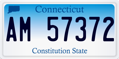 CT license plate AM57372