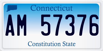 CT license plate AM57376