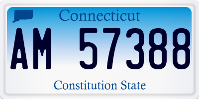 CT license plate AM57388