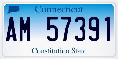CT license plate AM57391