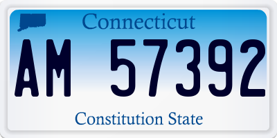 CT license plate AM57392