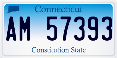 CT license plate AM57393