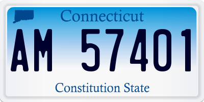 CT license plate AM57401