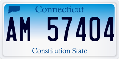 CT license plate AM57404
