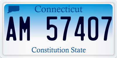 CT license plate AM57407