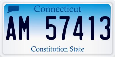 CT license plate AM57413