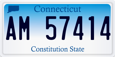 CT license plate AM57414