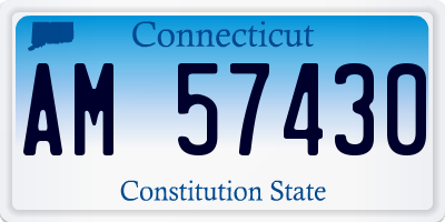 CT license plate AM57430