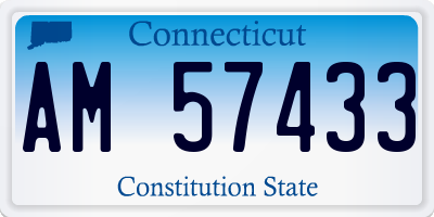 CT license plate AM57433