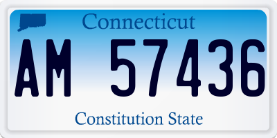 CT license plate AM57436