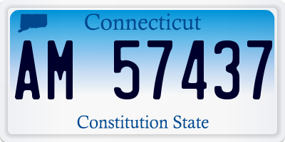 CT license plate AM57437