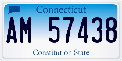 CT license plate AM57438
