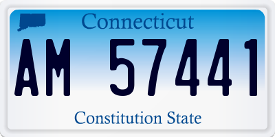 CT license plate AM57441