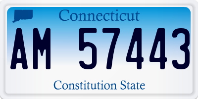 CT license plate AM57443