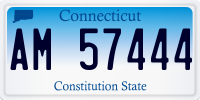 CT license plate AM57444