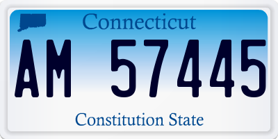 CT license plate AM57445