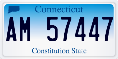 CT license plate AM57447