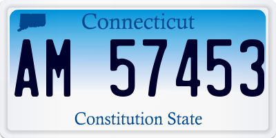 CT license plate AM57453