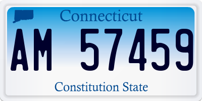 CT license plate AM57459