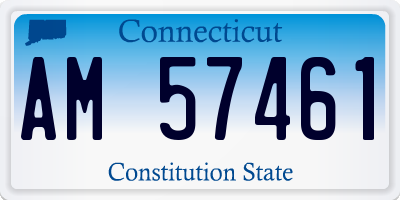 CT license plate AM57461