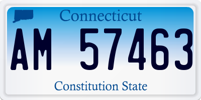 CT license plate AM57463