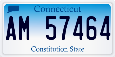 CT license plate AM57464