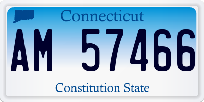 CT license plate AM57466
