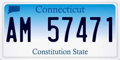 CT license plate AM57471