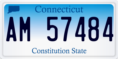 CT license plate AM57484