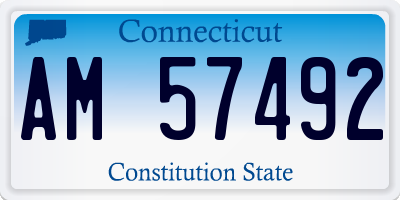 CT license plate AM57492