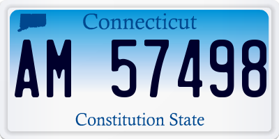 CT license plate AM57498